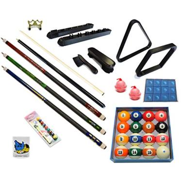 Imagem de Mesa de sinuca – Kit de acessórios premium de 32 peças – Conjuntos de bolas de ponte de taco de piscina (kit-22)