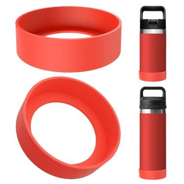 Imagem de Linkidea Pacote com 2 botas antiderramamento para garrafa de água compatível com YETI Rambler Jr. Garrafa infantil 340 g, garrafa 340 g/510 g, Yonder 567 g/708,7 g, protetor de silicone antiderrapante