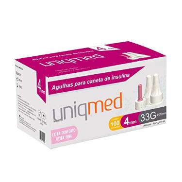 Imagem de KIT 400UN AGULHA CANETA INSULINA EXTRA FINA 4MM 33G UNIQMED