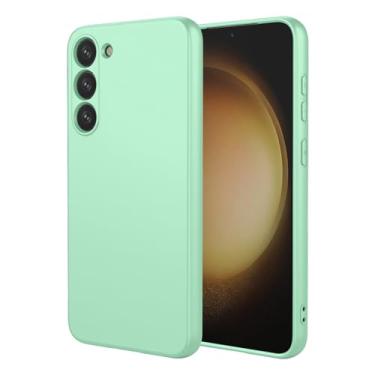 Imagem de EUAGVQY Capa para Galaxy S23 Samsung S23, capa de silicone líquido com proteção total de microfibra macia, antiarranhões, à prova de choque, capa protetora para Samsung Galaxy S23, Matcha