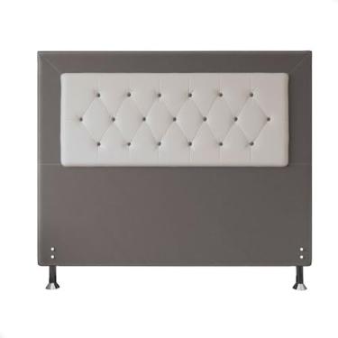 Imagem de Cabeceira Queen Size Casal 160cm Cama Box Estofada Quarto Havana (Suede cinza)