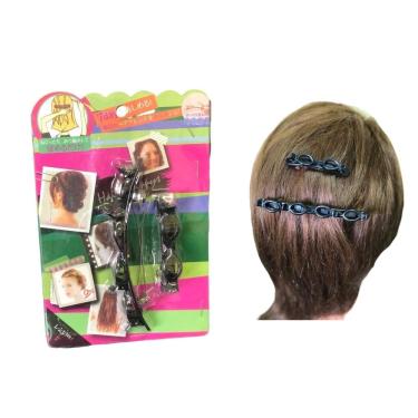 Imagem de 2 Unidades Presilha De Cabelo Bico De Pato Penteado Preto