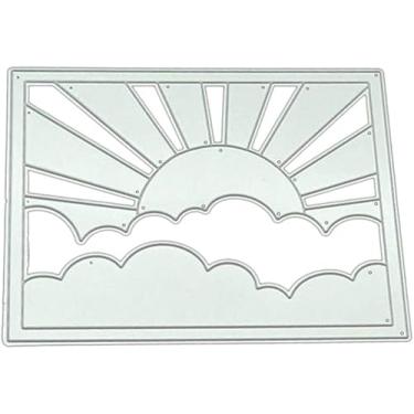 Imagem de Modelo de estênceis para fazer cartões, matrizes de corte de metal em camadas de nuvem, parabéns, cortes, feliz aniversário, gravação em relevo, modelo para decoração de scrap-booking, cartão de