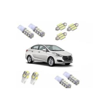 Imagem de Kit Lâmpada Led Super Branca Hb20X Hb20 Ré Pingão Teto Placa - Blue Li
