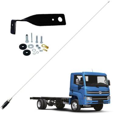 Imagem de Antena Móvel Px Inox Mini Maria Mole 1,40 metros Suporte Dianteiro Car