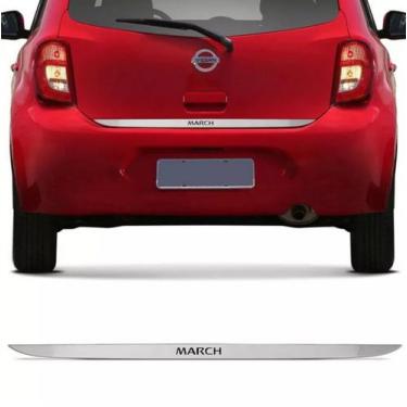 Imagem de Friso Porta Malas Nissan March 12 A 18 Cromado Com Grafia - Resitank