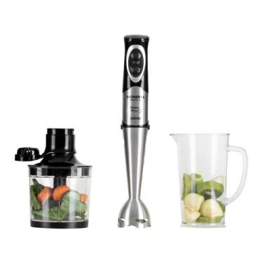 Imagem de Mixer 2 em 1 Mondial 500W Preto e Prata Premium - Power M-07 2 Velocid
