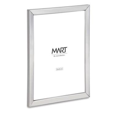 Imagem de PORTA-RETRATO DECORATIVO EM METAL PRATA - 20X25cm - Mart