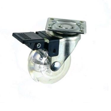 Imagem de Rodízio Silicone Placa giratória com trava 2 Polegadas 50mm - Starfer
