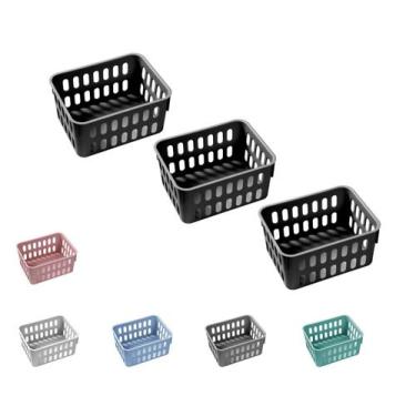 Imagem de Cesto Decorativo Caixa Organizador Mini - Armario Kit Com 3 - Atelie C