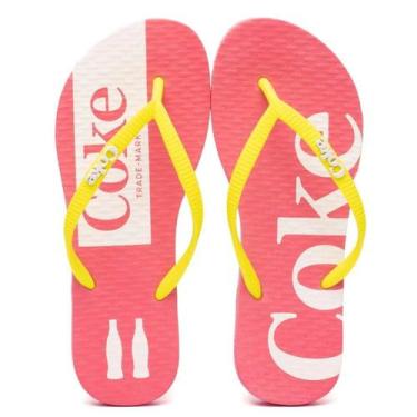Imagem de Chinelo Casual De Tiras Akaroa Coca Cola Feminino Cc4395, Rosa, 38