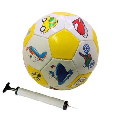 Imagem de Bola Futebol Campo Nº3 Em Material Sintético + Bomba P/inflar  - Proba