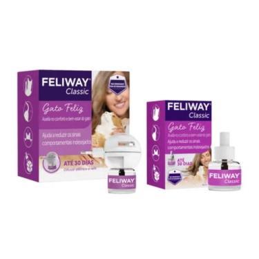 Imagem de Kit Feliway Classic 1 Difusor Elétrico + 2 Refil 48ml Ceva