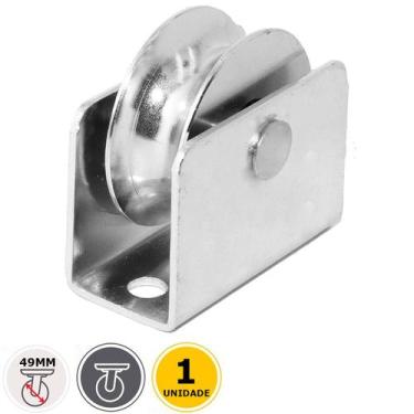 Imagem de Roldana Para Portão Correr Aço Em U 2 Polegadas C/caixa - UNIÃO MUNDIA