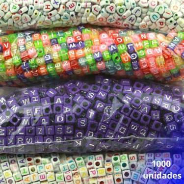 Imagem de Miçangas Para Pulseira - Letras - C/1000 Peças M18 - Nybc