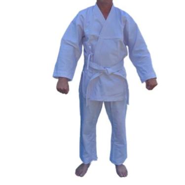 Imagem de Kimono Karatê Adulto Com Faixa Branca - Glulan, Branco, A4