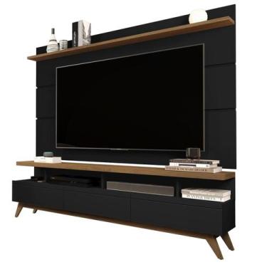 Imagem de Rack com Painel Sala Estar Vivare Wood 1.8 Tv 72 3 Gavetas - Giga Move