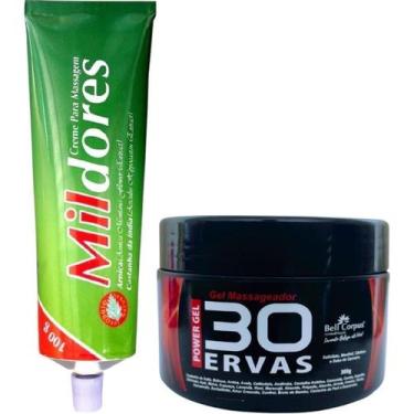 Imagem de Kit Gel 30 Ervas Power 300g + Creme Para Massagem Mil Dores 100g - Bio