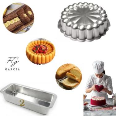 Imagem de Kit De 1 Forma Charlotte Para Bolo Bundt Nórdico + 1 Forma De Bolo Ing