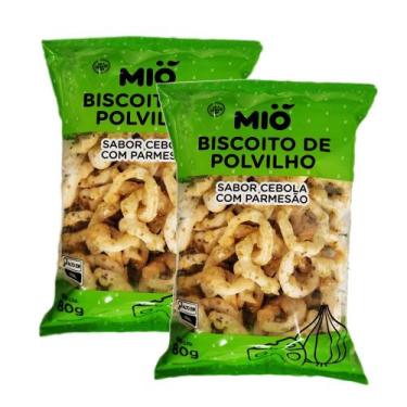 Imagem de Kit 2 Biscoito de Polvilho Mió Cebola com Parmesão 80g