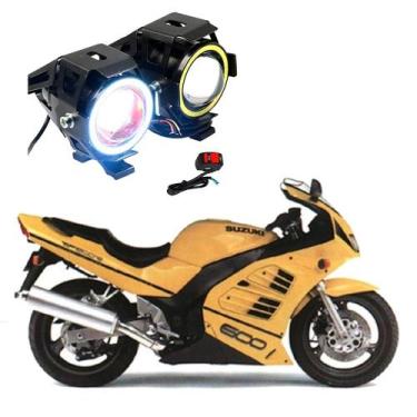 Imagem de Par Farol de Milha Angel Eye U7 para Moto Suzuki RF 600R GLP 1993 1994