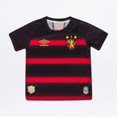 Imagem de Camisa Sport Recife I 20/21 Umbro Juvenil - Preto+Vermelho, 10A, Mascu