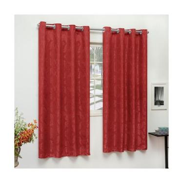 Imagem de Cortina Jacquard Jacar Semi Blackout Porta Balcão 2,80m Sala Quarto Es