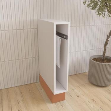 Imagem de Balcão Toalheiro 15cm sem Tampo Arizona Cabecasa Madeiramadeira Branco/Terracota