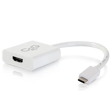 Imagem de C2G Adaptador USB, adaptador HDMI, 4K, USB C para HDMI, conversor adaptador de áudio/vídeo, branco, 20 cm, cabos para usar 29475