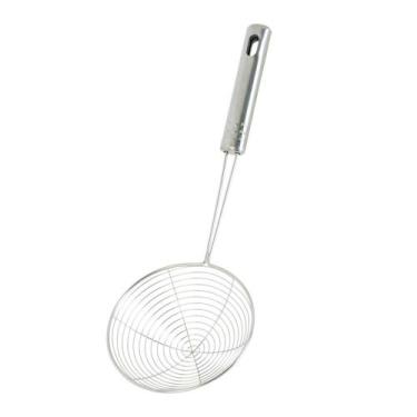 Imagem de Escumadeira Para Frituras Inox Grande 35cm - JW SHOP