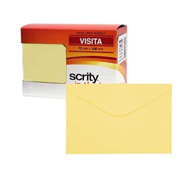 Imagem de Scrity Ccp 450.03, Envelope Visita Colorido 72X108 Rio De Janeiro 80G, Amarelo, Pacote Com 100 unidades