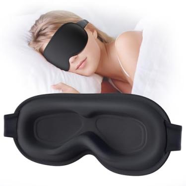 Imagem de Máscara de sono, máscara de dormir EVA BELLE para homens e mulheres, máscara de dormir 3D com zero pressão ocular, 100% bloqueador de luz, com alça ajustável para dormir, viajar, casa, descanso,