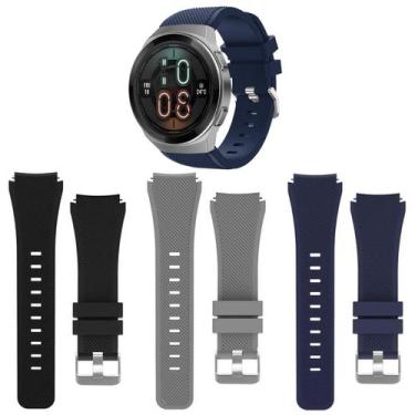 Imagem de Kit 3 Pulseiras 22mm para Huawei GT2e - Estilo no Pulso, Preta - Cinza