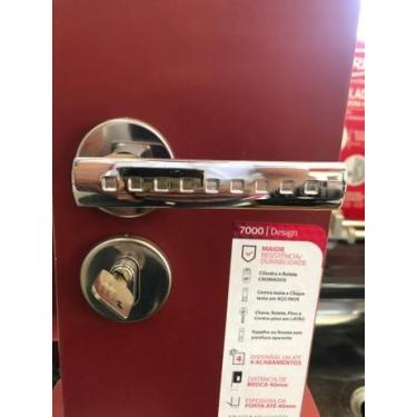 Imagem de Fechadura Externa 720 77355 Roseta Redonda Inox Cromada - 3F