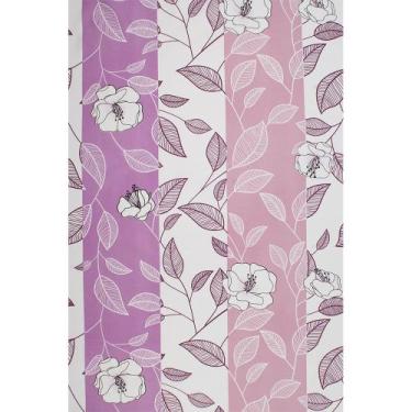 Imagem de Tecido Percal Estampado Floral Fundo Listrado 150 Fios - 2,50m de Larg