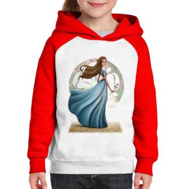 Imagem de Moletom Infantil Margaery Tyrell Art - Foca na Moda, Branco, Vermelho,