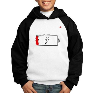 Imagem de Moletom Infantil Se eu tô cansado - Foca na Moda, Branco, Preto, 4