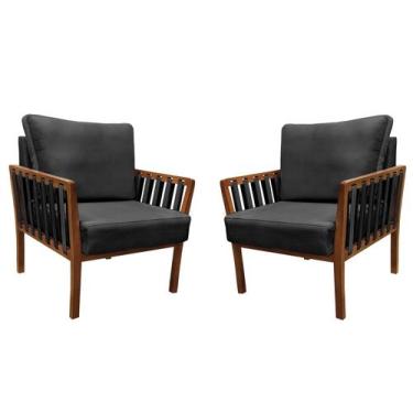 Imagem de Kit 2 poltronas decorativa luxo  califórnia dora bela, 0131