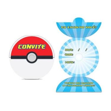 Imagem de Convite Festa Pokemon Aniversário Pokebola - Junco