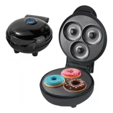 Imagem de Máquina De Donuts Mini Faz 3 Rosquinhas Confeitaria Waffle - DS