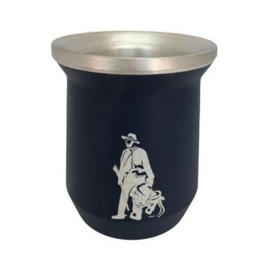 Imagem de Copo cuia clássico parede dupla alumínio 350ml tereré água cerveja suc