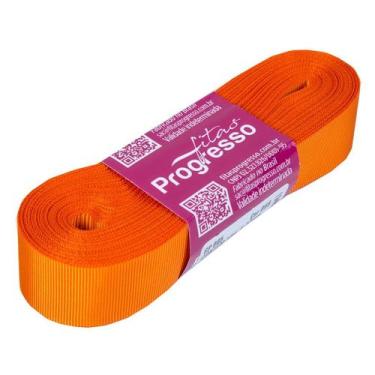 Imagem de Fita Gorgurão Progresso 22mm nº5 - 10m Cor 066 Laranja - 01 unidade - 