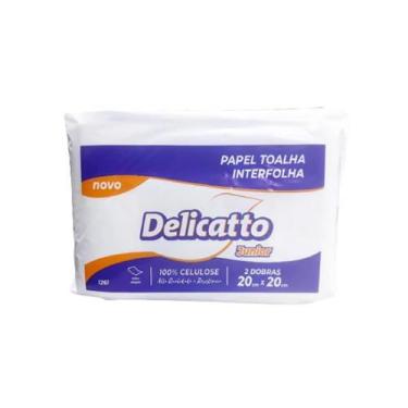 Imagem de Papel Toalha Interfolha 100% Celulose Luxo Delicatto 20x20