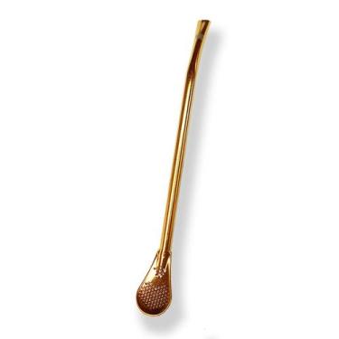 Imagem de Canudo de Inox Chimarrão 22cm - Reutilizável - CAN.U.DO, Dourado