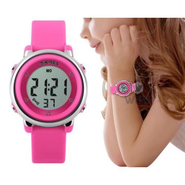 Imagem de Relógio de Criança Infantil Skmei 1100 Digital Prova D'água, Rosa