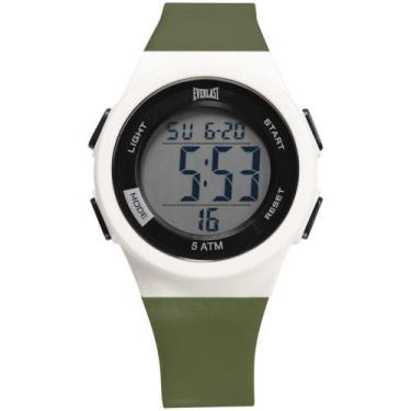 Imagem de Relógio Everlast Masculino A Prova D'Agua Digital Resistente, Verde/Br