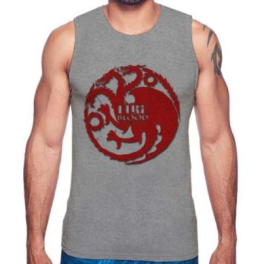 Imagem de Regata Fire and Blood Targaryen - Foca na Moda, Cinza, P