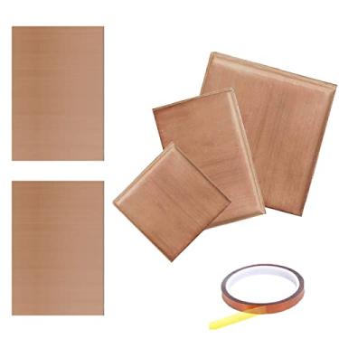 Imagem de VCHOMY Kit de Esteira de Almofadas de Prensa Térmica de 6 Pacotes-3 Travesseiro de Teflon Térmico de Tamanho Diferente, 2 Folhas de Teflon e 1 Fita Térmica para Projeto Htv, Passar Roupa