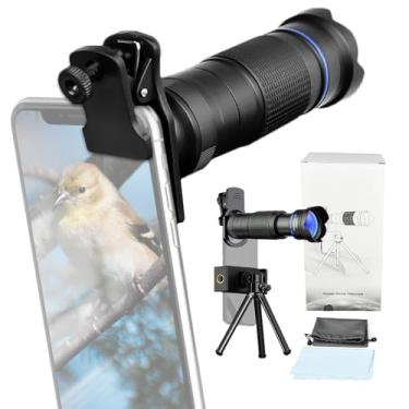 Imagem de Andoer Kit de lentes teleobjetivas 36X com mini tripé, clipe de telefone, suporte, bolsa de lentes, pano de limpeza para caminhadas, acampamento, observação da vida selvagem, lua, esportes, jogos,
