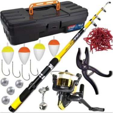 Imagem de Kit Pesca Completo com Vara Molinete Maleta com Acessórios e Alicate P